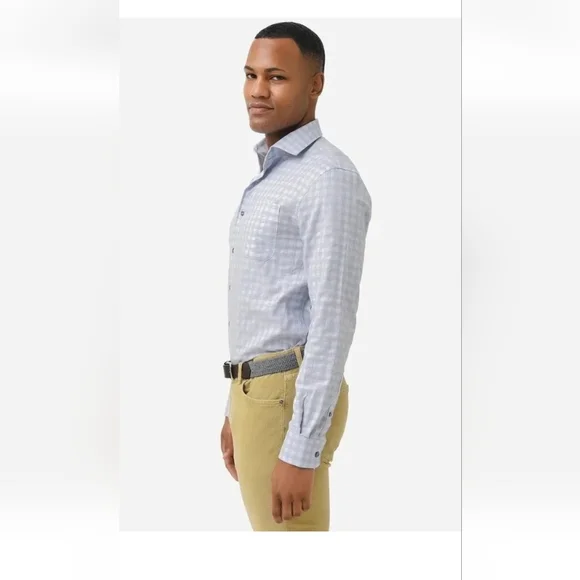 New! Medium Johnnie O 🐟 Top Shelf Westover Wake Long Sleeve Button Shirt - Picture 2 of 5